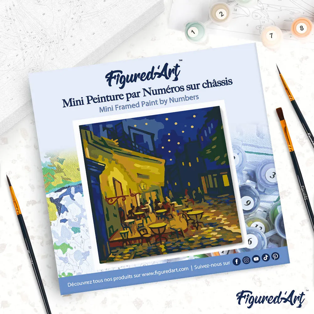 Figured'Art Van Gogh Café Terras mini schilderen op nummer 20x20