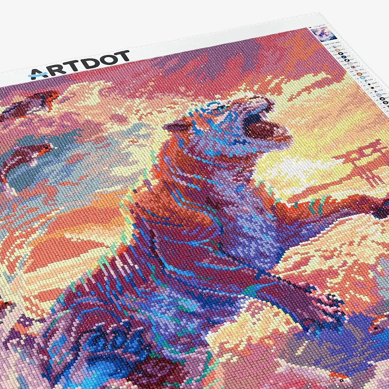 ARTDOT Water Tiger diamond painting tijger 47,5x70cm vierkant