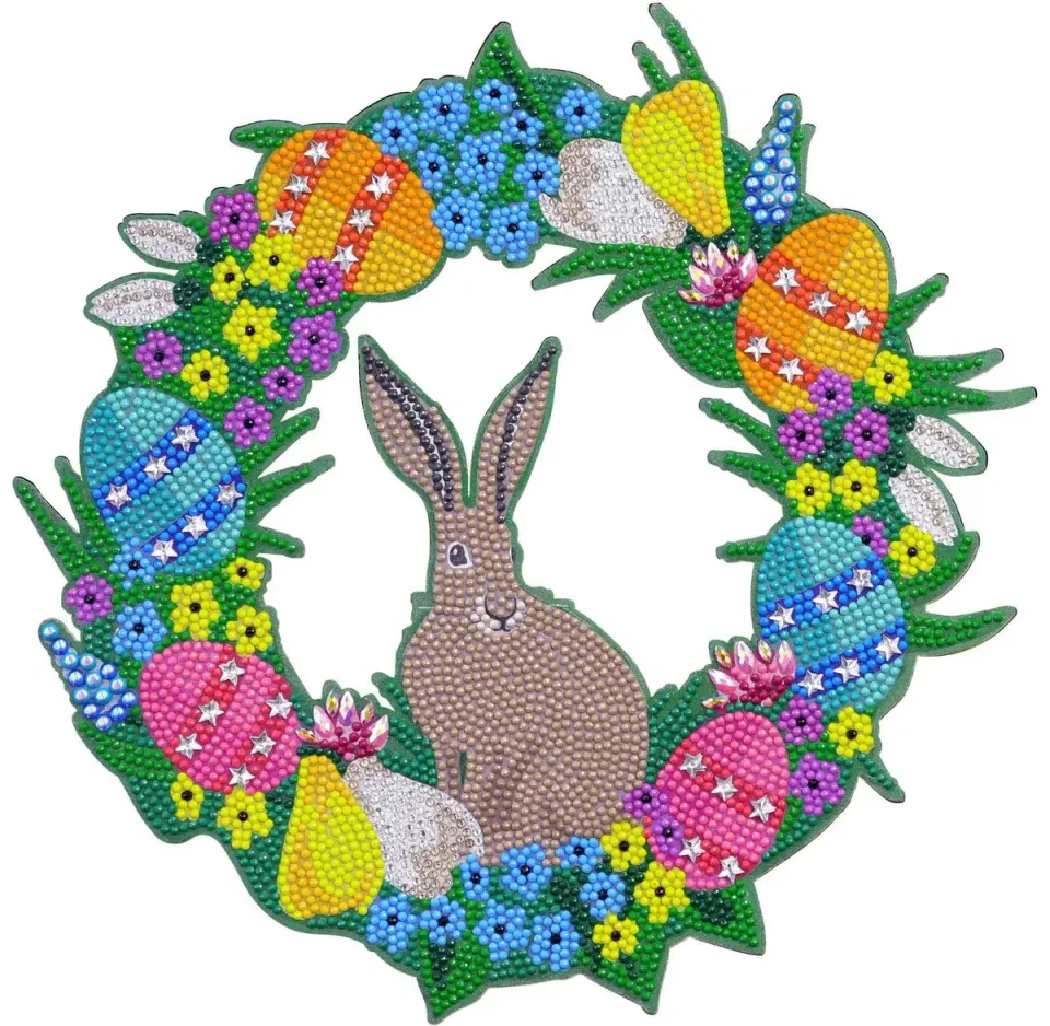 Craft Buddy Crystal Art Easter krans diamond painting 30cm