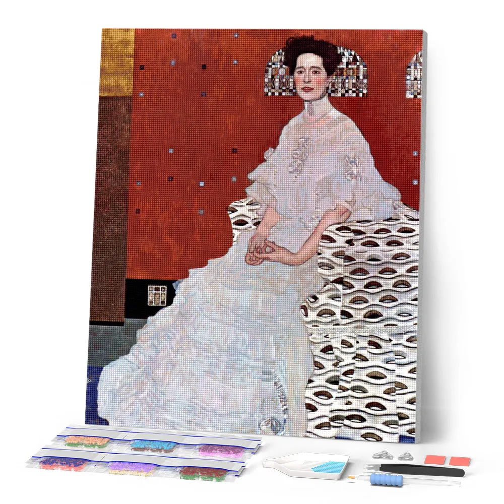 Figured'Art Portret Fritza Riedler Klimt diamond painting 40x50 cm