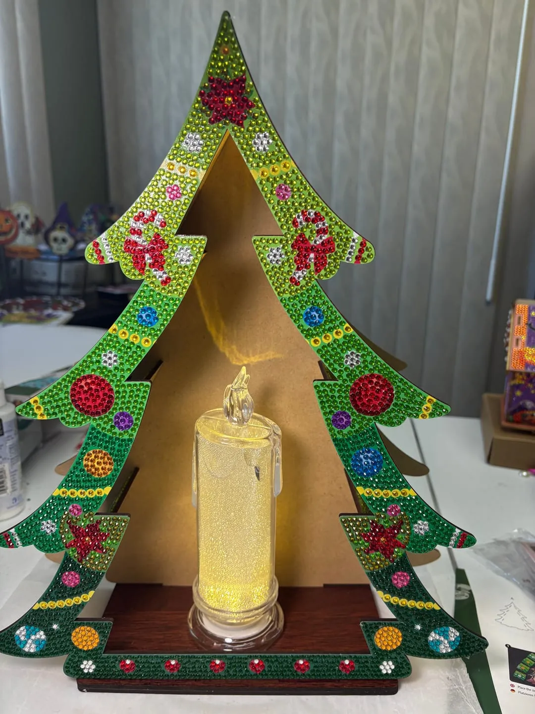 Craft Buddy Crystal Art Christmas Tree LED-kaars 3D decoratie 35cm
