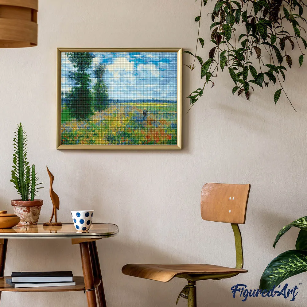 Figured'Art Klaprozen Monet diamond painting full drill 40x50 cm