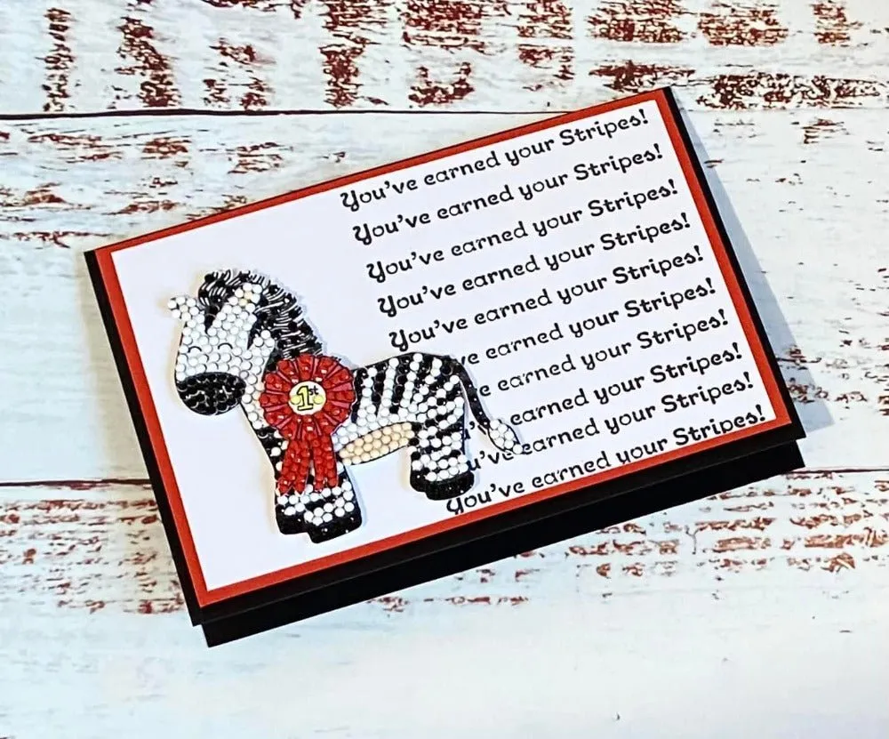 Craft Buddy Earn Your Stripes A6 stempelset 5 stuks zebra