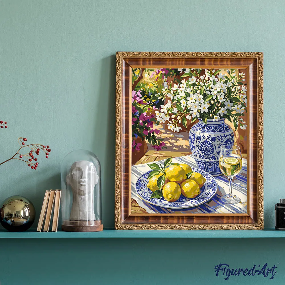 Figured'Art Schilderen op Nummer Amalfi-tafel canvas 40x50 cm keuken