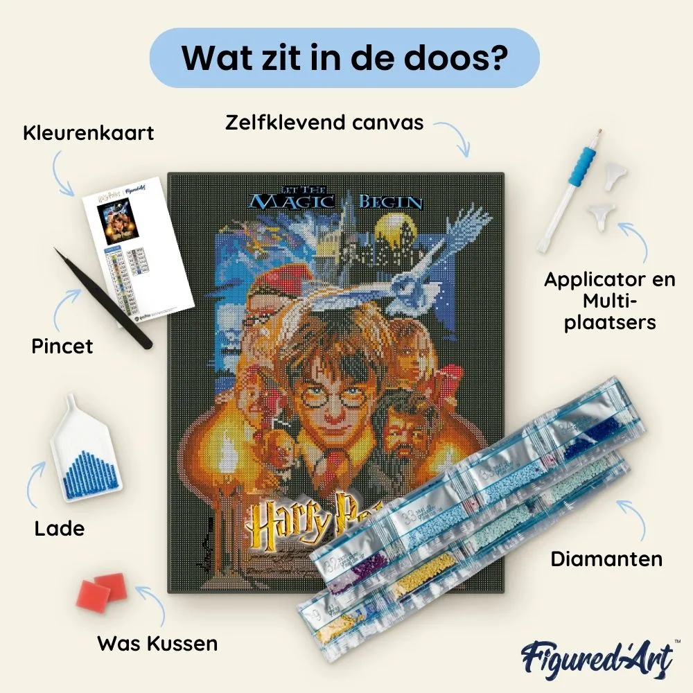 Figured'Art Harry Potter Steen der Wijzen diamond painting 40x50 ingelijst