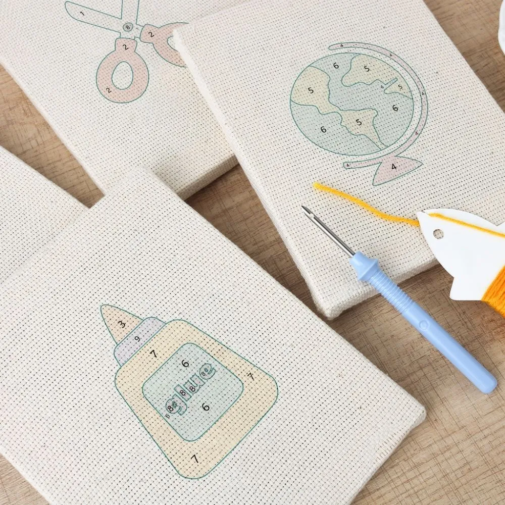 Figured'Art Creatieve Gereedschappen punch needle set 4 stuks met frames