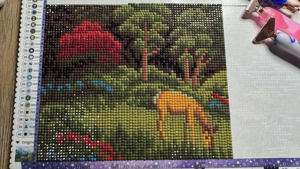 ARTDOT Rocky Cabin View diamond painting huisje 67,3x45,7cm