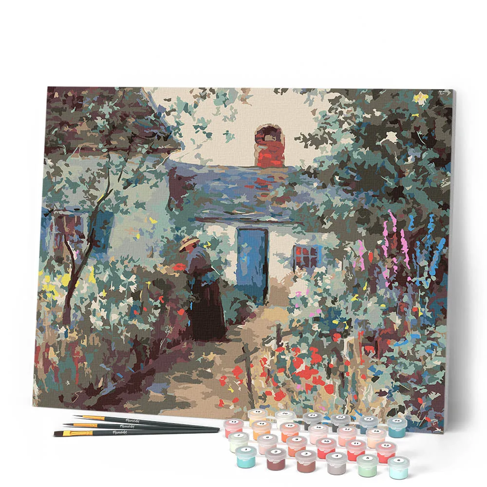 Figured'Art The Flower Garden Graves schilderen op nummer 40x50 cm