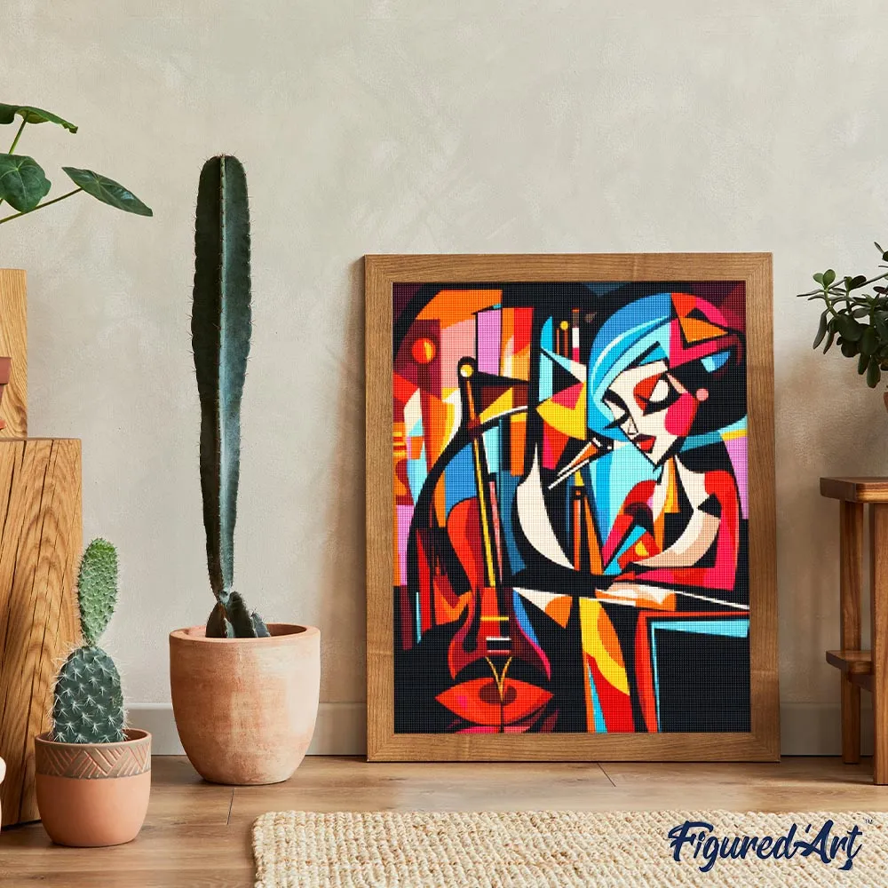 Figured'Art Gedurfd Abstract Jazzzangeres diamond painting 40x50 cm full drill