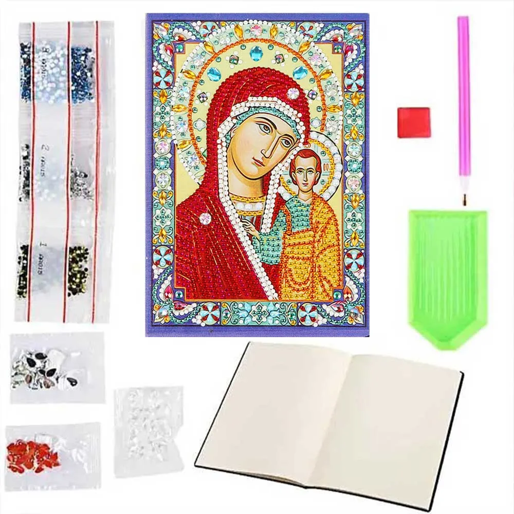 Figured'Art Maagd Maria met Jezus diamond painting boek A5 50p