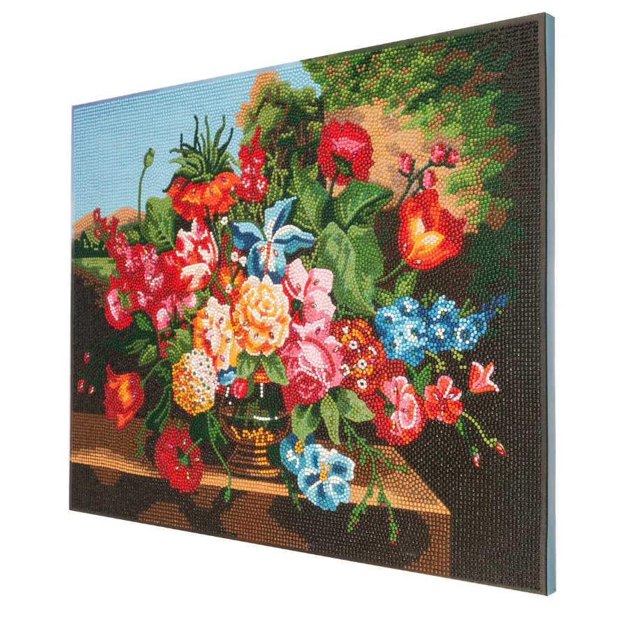 Craft Buddy Crystal Art Countryside Flowers diamond painting 50x40cm full