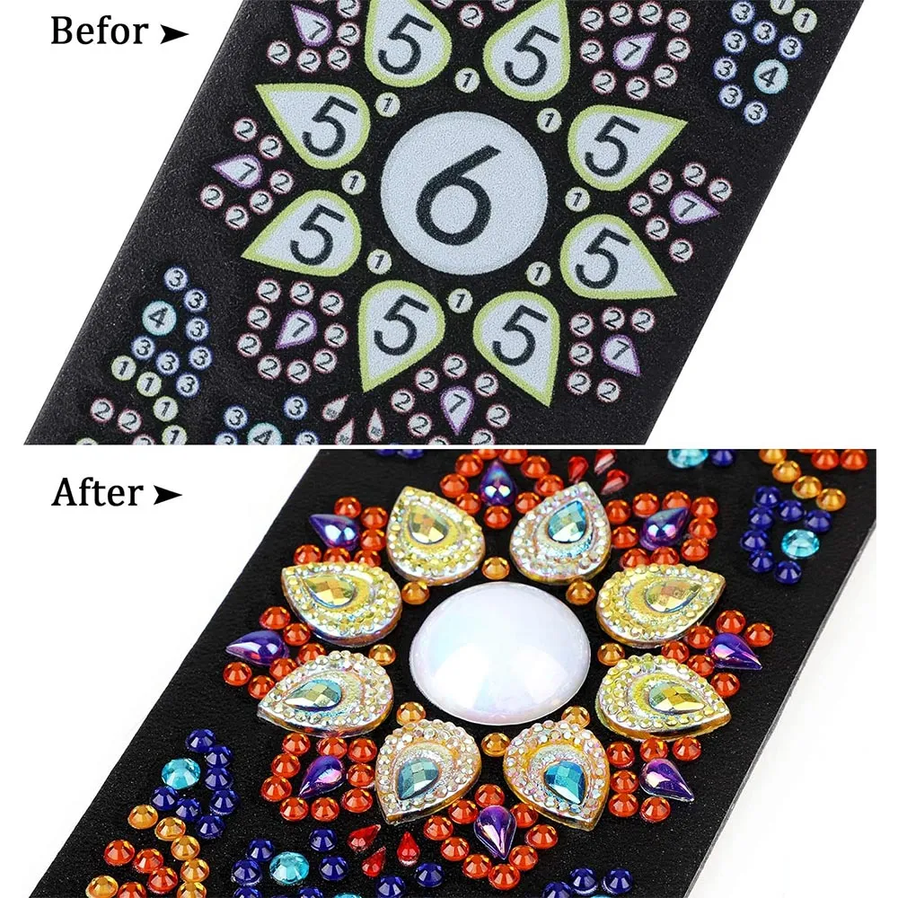 Figured'Art Mandala Bloemen boekenleggers diamond painting 21x6cm