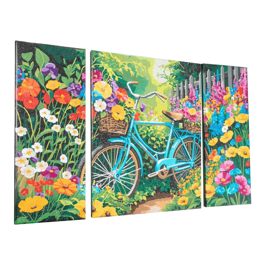 Craft Buddy Crystal Art Summer Stroll canvas drieluik set van 3