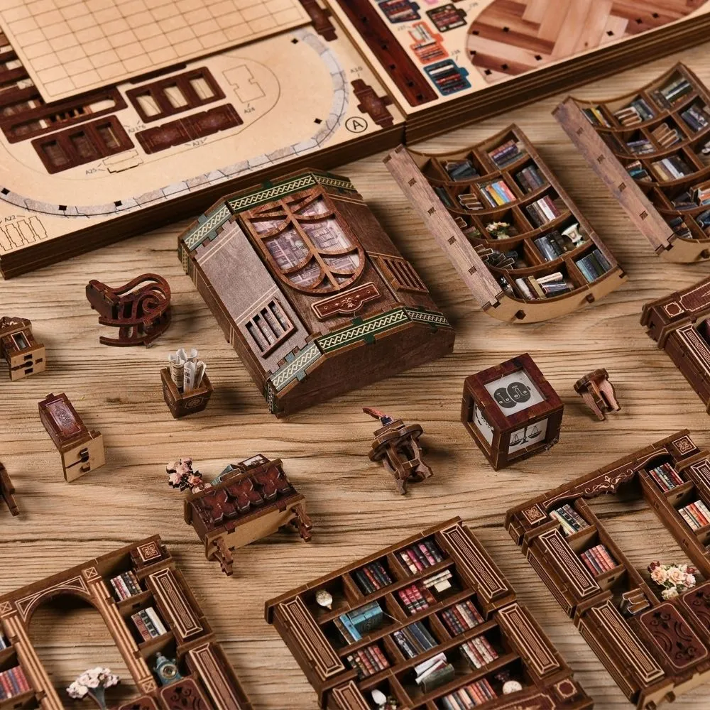 Figured'Art De Dromerige Boekenhal Miniatuurhuisje