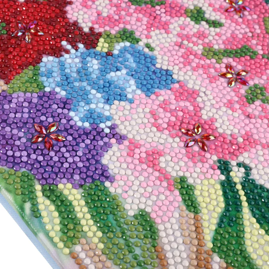 Craft Buddy The Window Vase Crystal Art canvas 50x40 cm bloemen