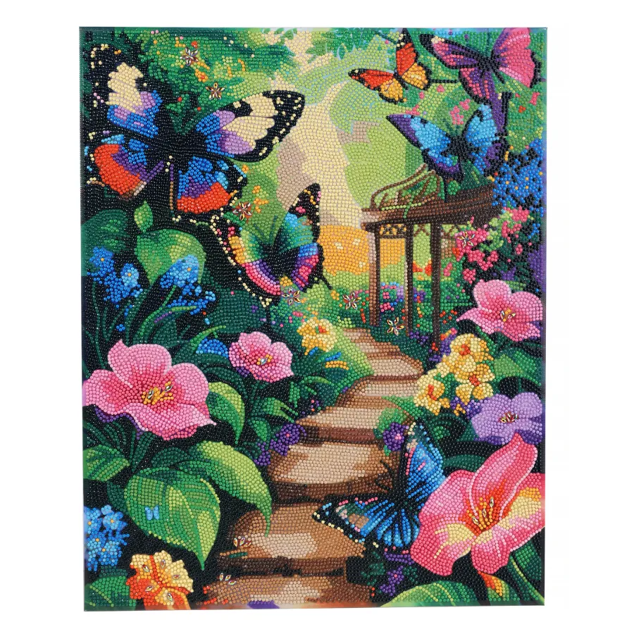 Craft Buddy Crystal Art Butterfly Lane diamond painting canvas 40x50cm