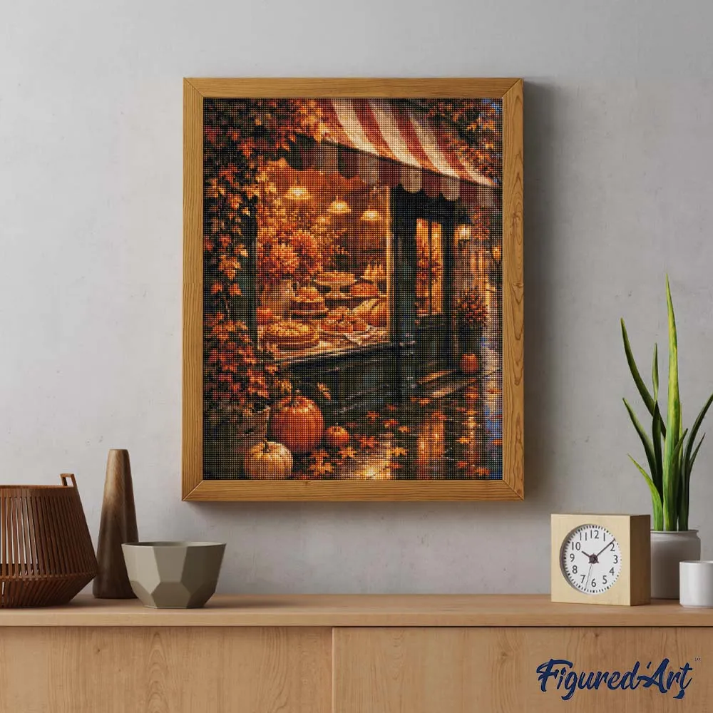 Figured'Art Banketbakkersraam herfst diamond painting 40x50 cm full drill