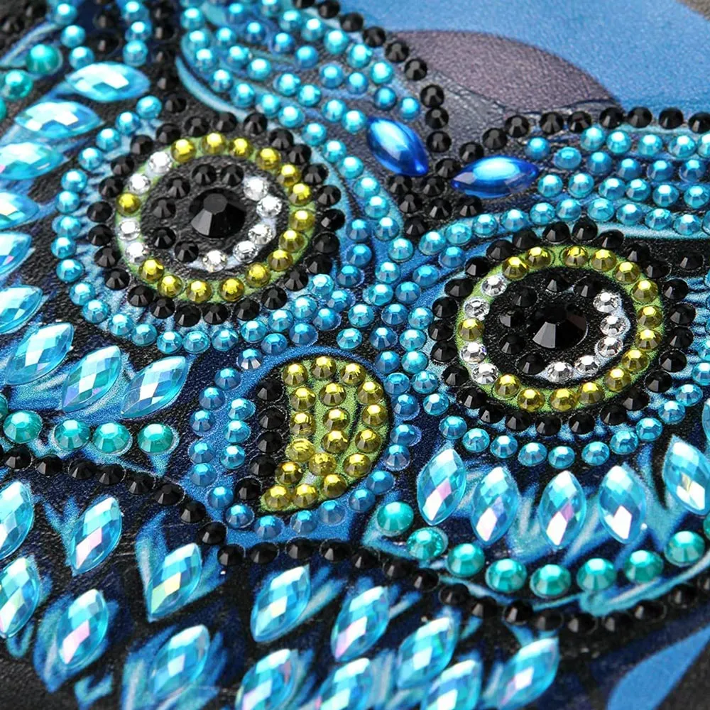 Figured'Art Tas Diamond Painting Uil portemonnee met rits