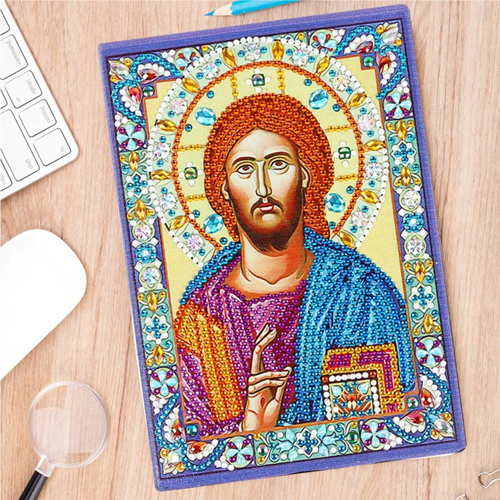 Figured'Art Icoon Jezus diamond painting boek A5 50 pagina's