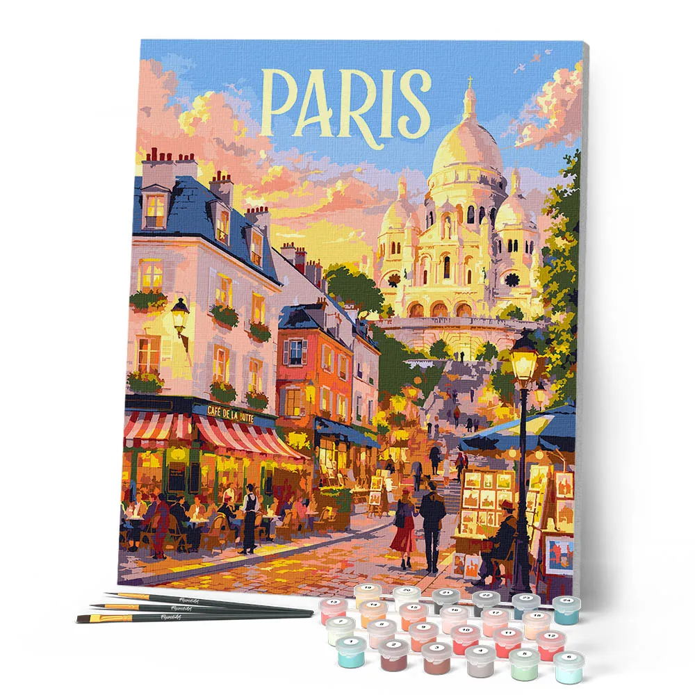 Figured'Art Sacré-Cœur Parijs schilderen op nummer 40x50 cm