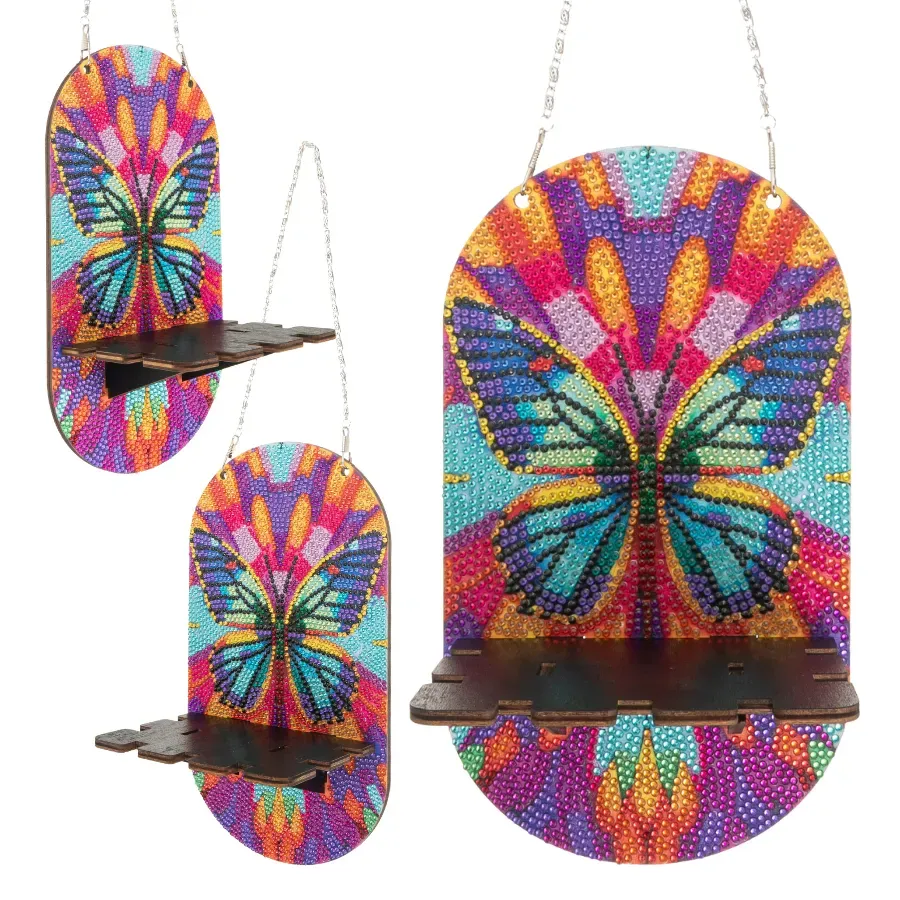 Craft Buddy Butterfly Bloom Crystal Art hangplankje vlinder 14,5 cm