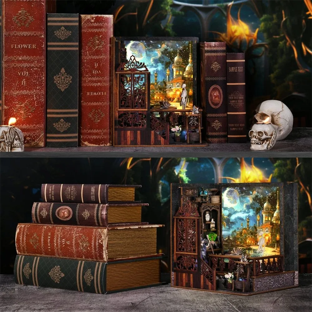 Figured'Art Huis van de Betoveringen book nook 17,5x20cm met led