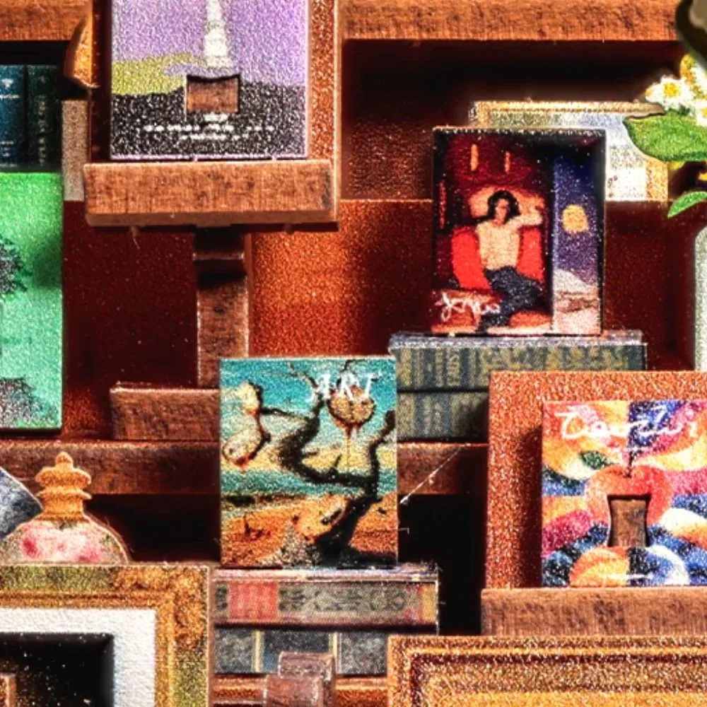 Figured'Art Galerie Boekenwinkel miniatuurhuisje 19x16 cm bouwpakket