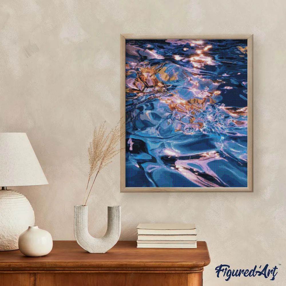 Figured'Art Opaline waterstroom diamond painting full drill aqua