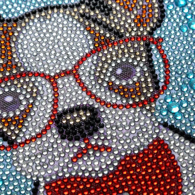 Figured'Art Hond met Fotolijst diamond painting kinderen 15x15 cm