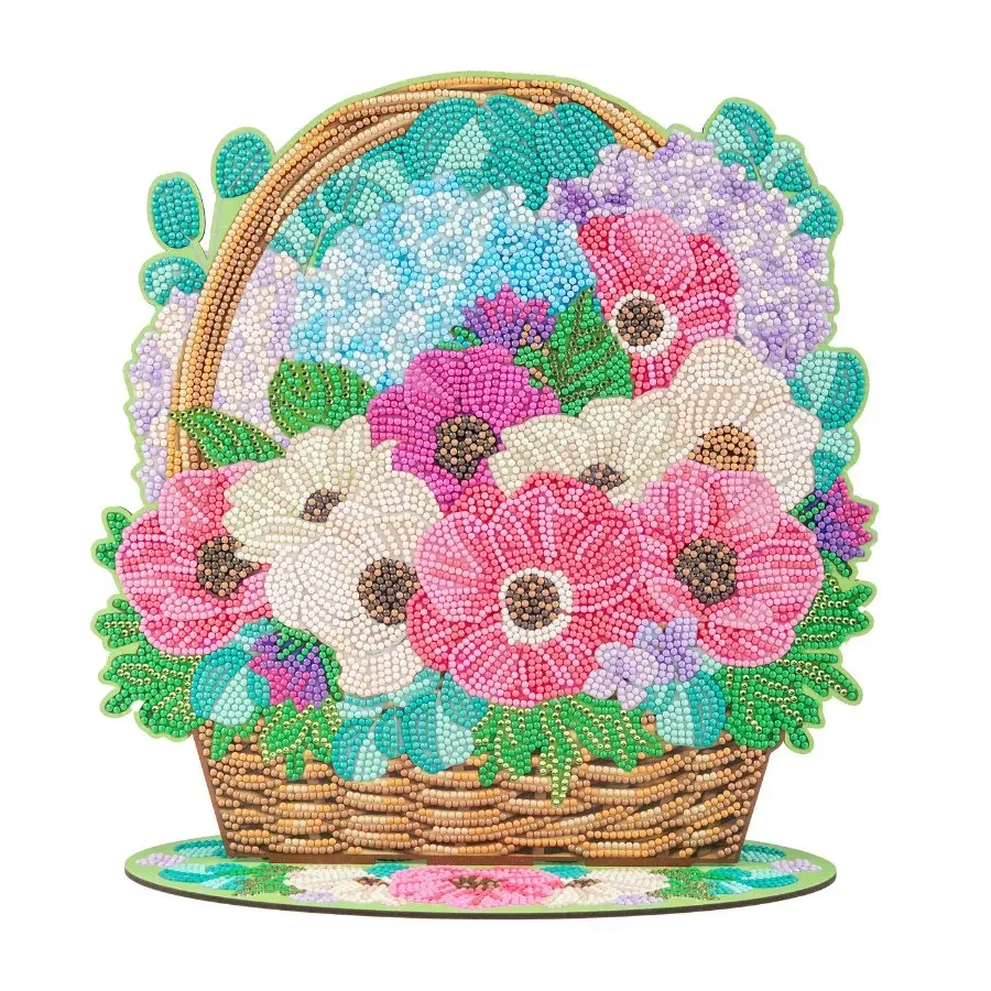 Craft Buddy Crystal Art Spring Flower Basket decoratie 30cm