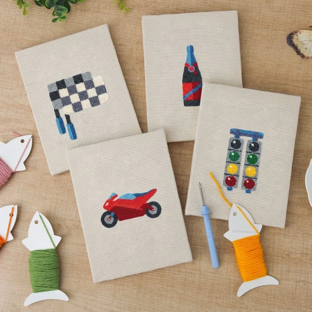 Figured'Art Stedelijke Iconen 3 punch needle set 4 stuks 15x20cm