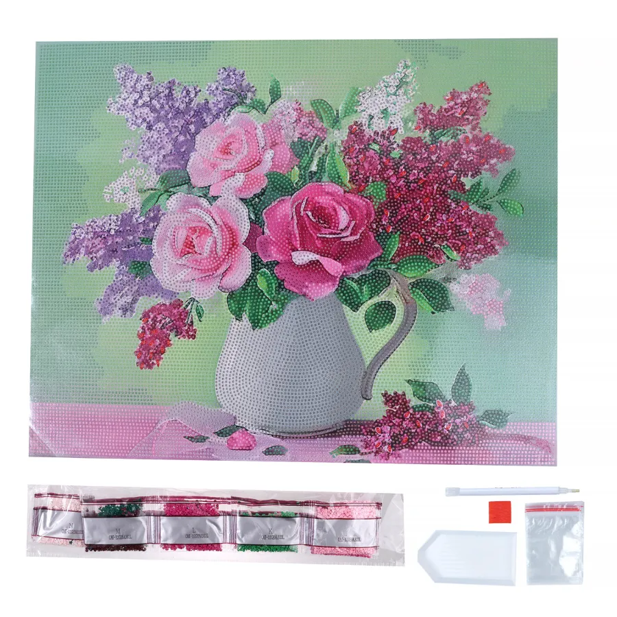 Craft Buddy Crystal Art Rose & Lilac Harmony diamond painting 50x40cm