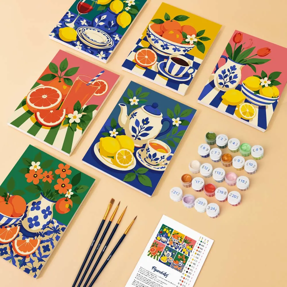 Figured'Art Mini Serie Italiaanse Tafel Collectie schilderen op nummer 15x20cm