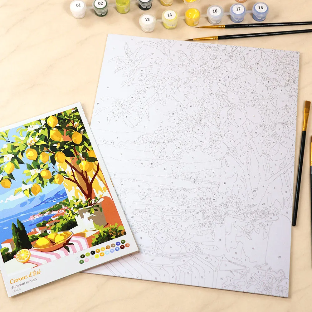 Figured'Art Zomerse Citroen schilderen op nummer cadeauset paneel zomer