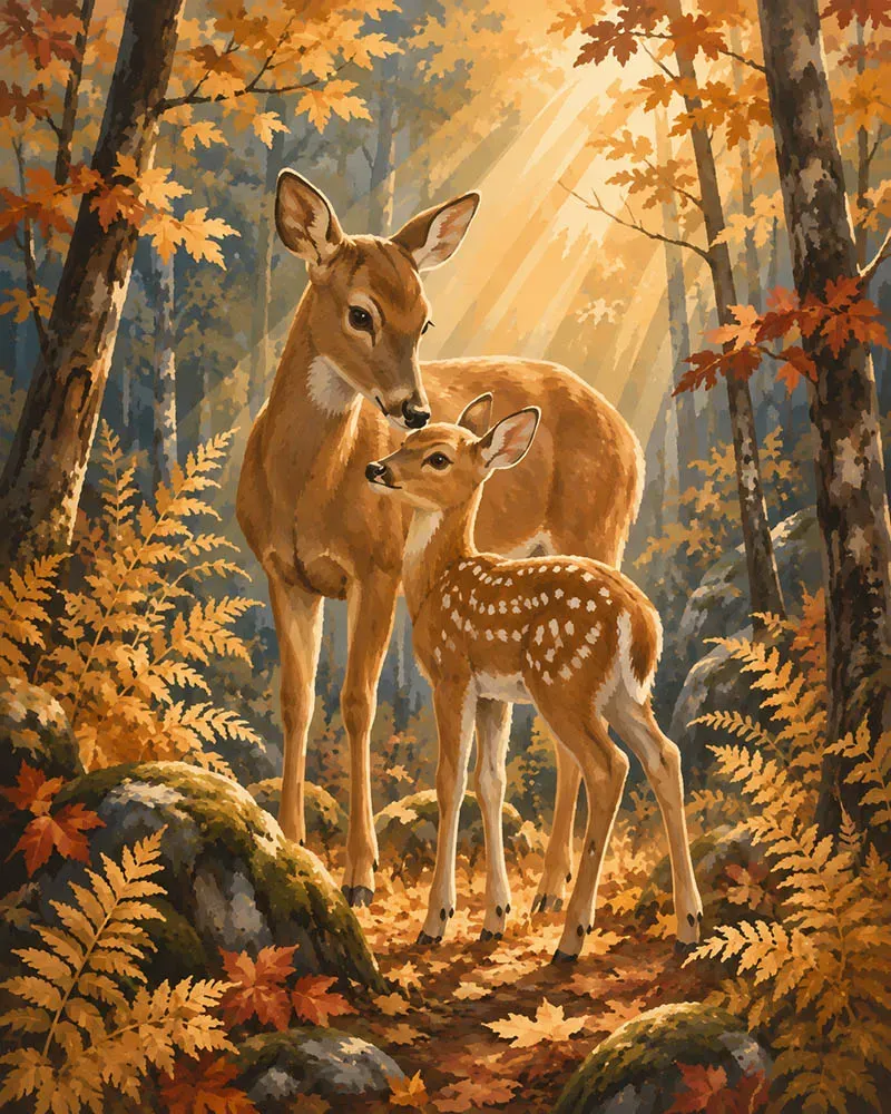 Figured'Art Ree en Kalf diamond painting 20x25cm full drill