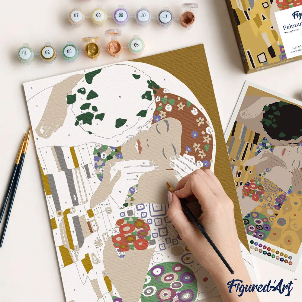 Figured'Art De kus Gustav Klimt schilderen op nummer cadeauset