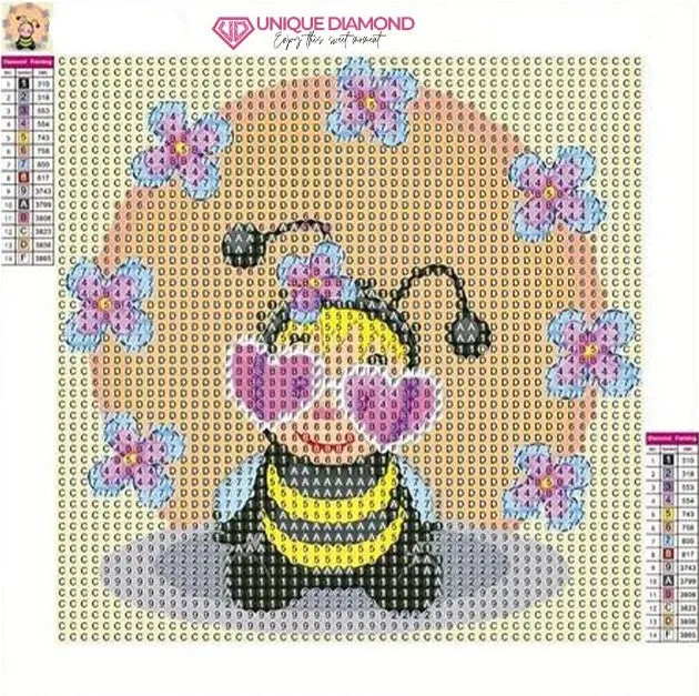 Figured'Art Diamond painting kinderen fotolijst rond 15x15 cm