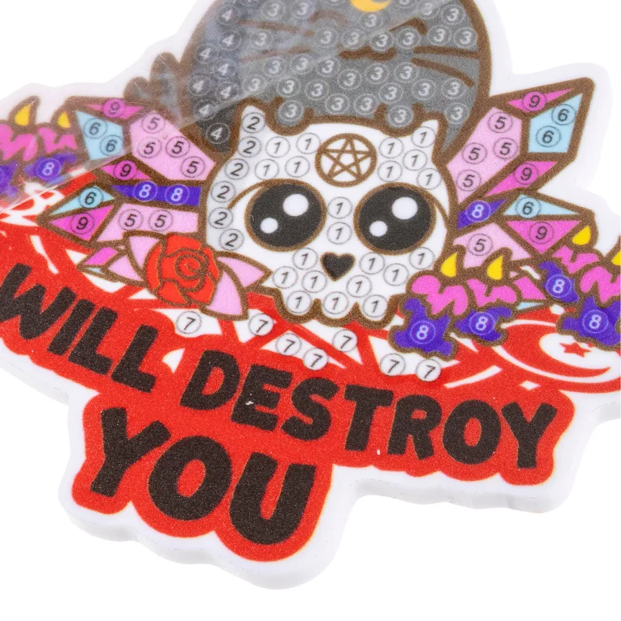 Craft Buddy Fuzzballs I Will Destroy You tasbedel diamond painting