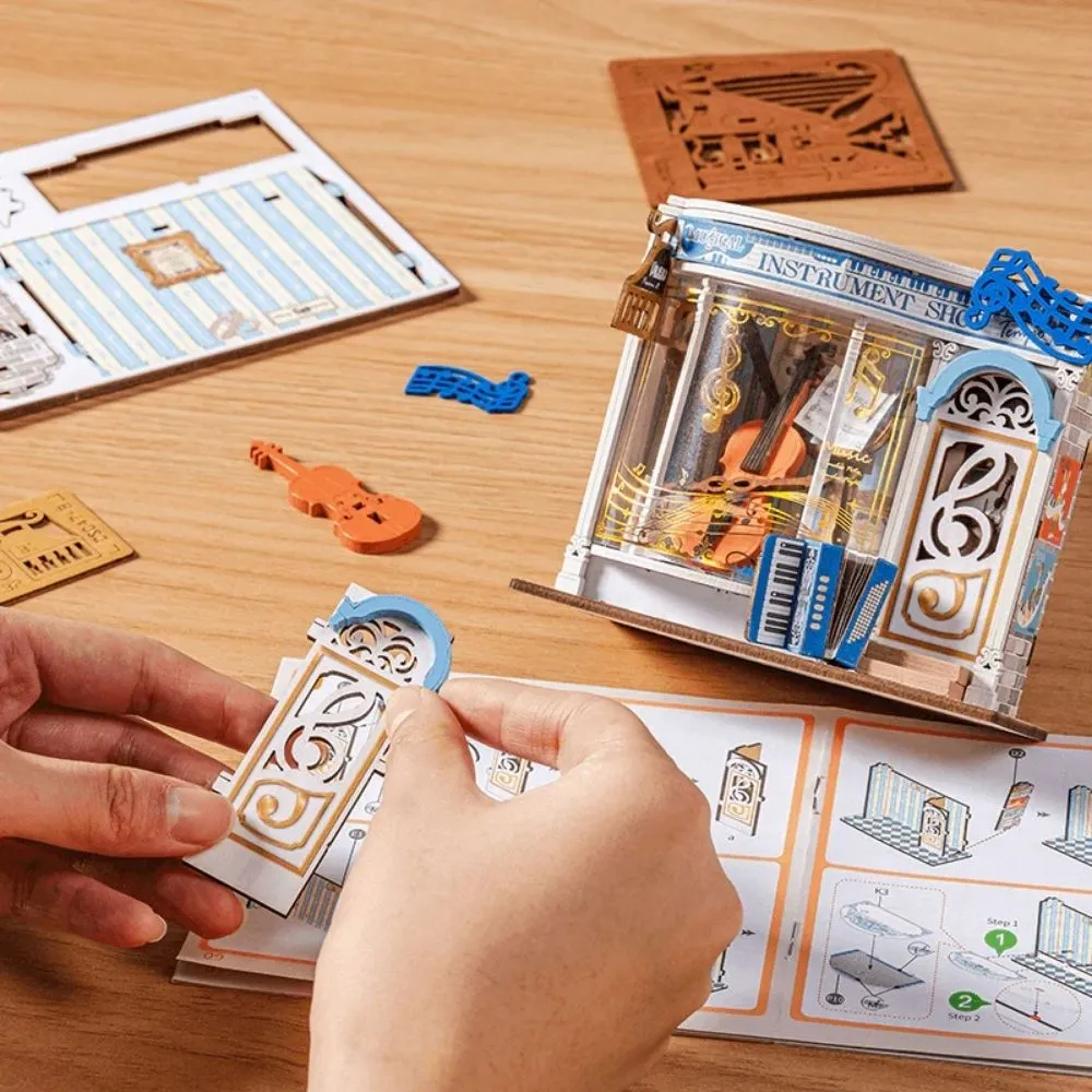Figured'Art Melody muziekinstrumentenwinkel 3D puzzel 63 stuks