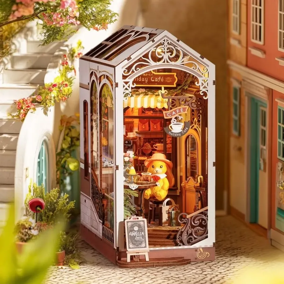 Figured'Art Vakantiecafé Book Nook Bouwpakket met LED