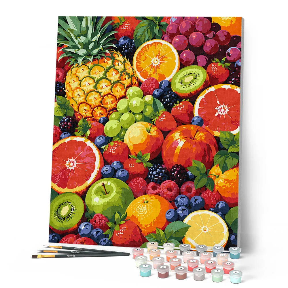 Figured'Art Verse Fruitmix schilderen op nummer 40x50 cm gemiddeld
