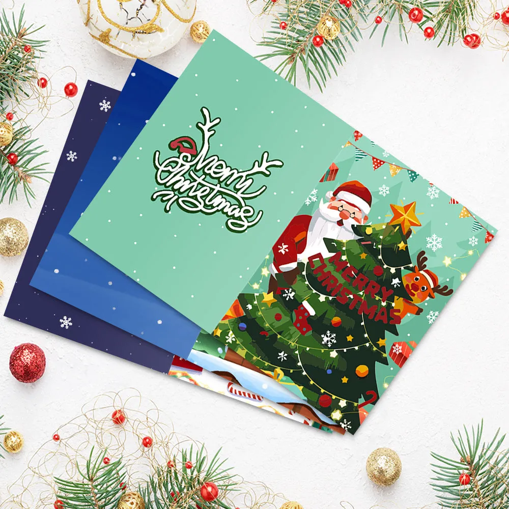 Figured'Art Serie 2 kerstkaarten schilderen op nummer set van 6