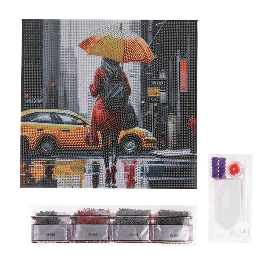 Craft Buddy Crystal Art City Reflections canvas 30x30 cm