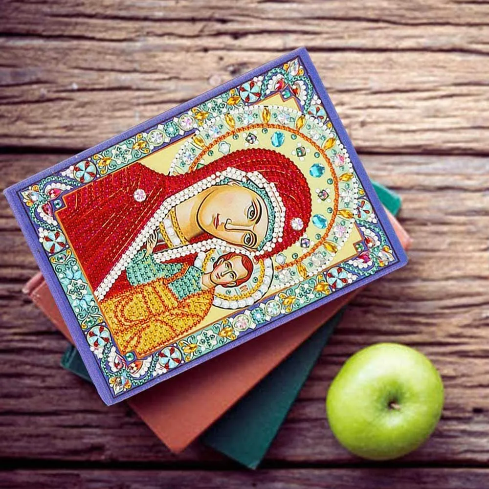 Figured'Art Maagd Maria met Jezus diamond painting boek A5 50p