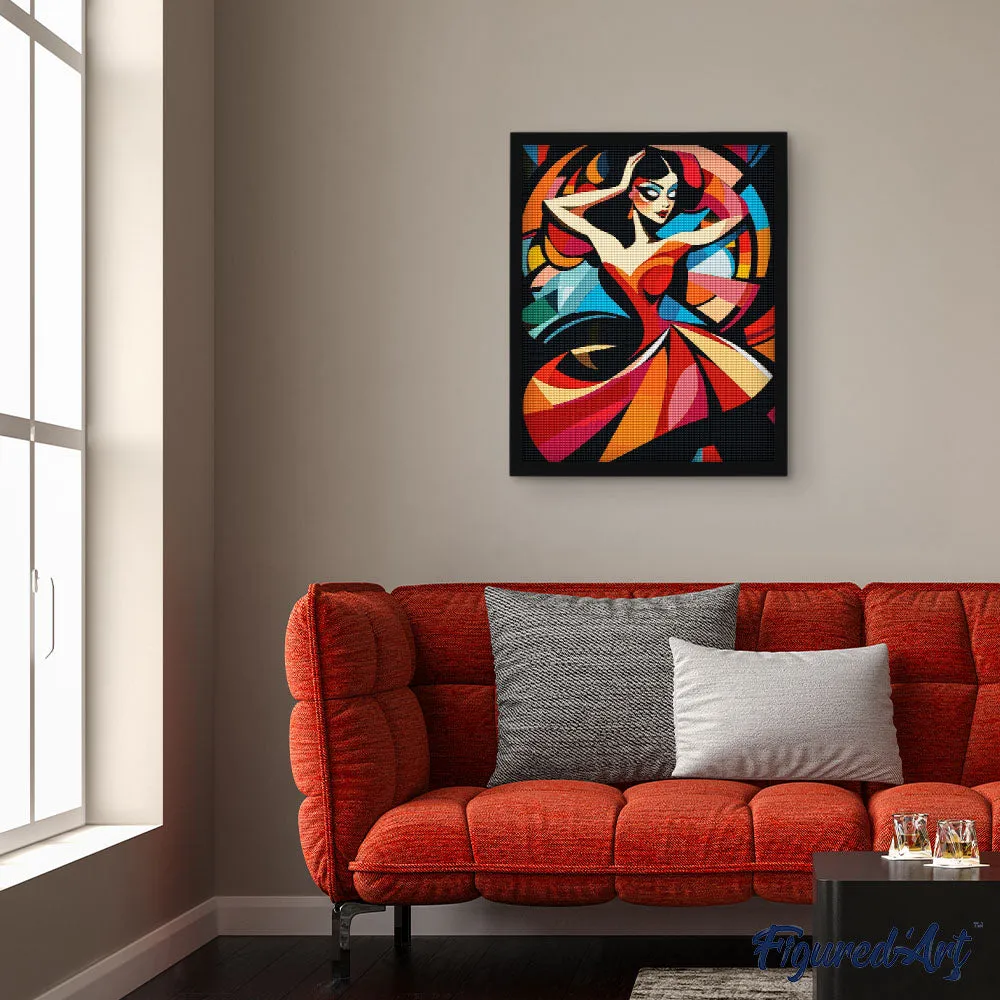 Figured'Art Gedurfd Abstract Danseres diamond painting 40x50cm