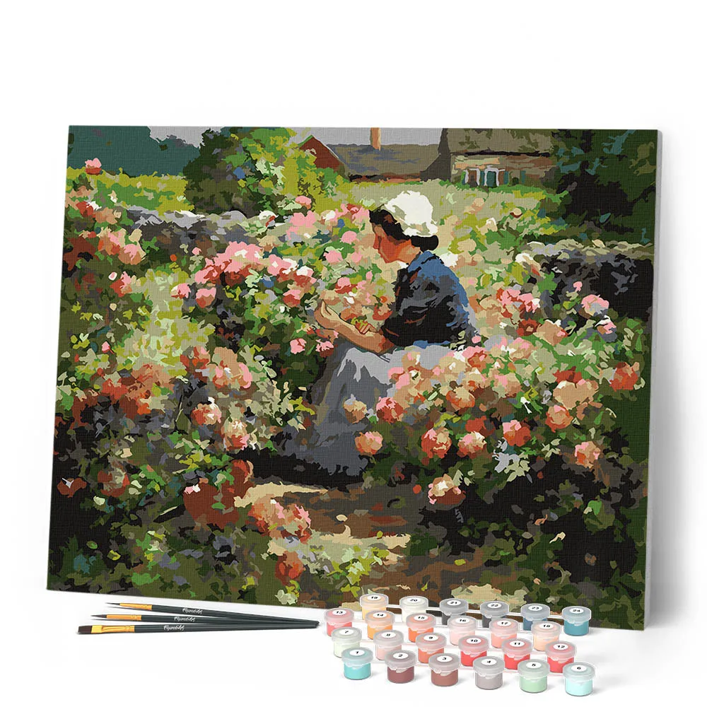 Figured'Art Flower Garden Graves schilderen op nummer 40x50 cm bloemen