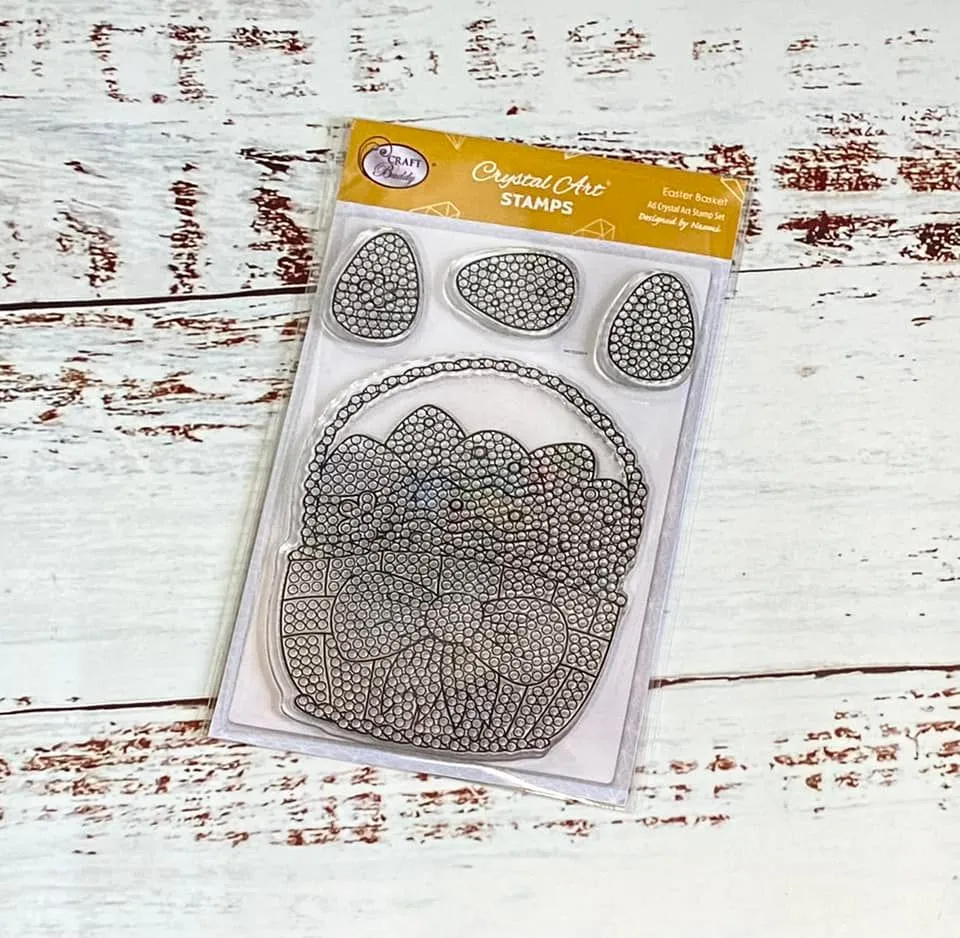 Craft Buddy Crystal Art Easter Basket stempelset A6
