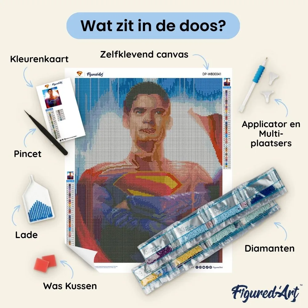 Figured'Art Superman 2025 diamond painting poster 40x50cm full drill