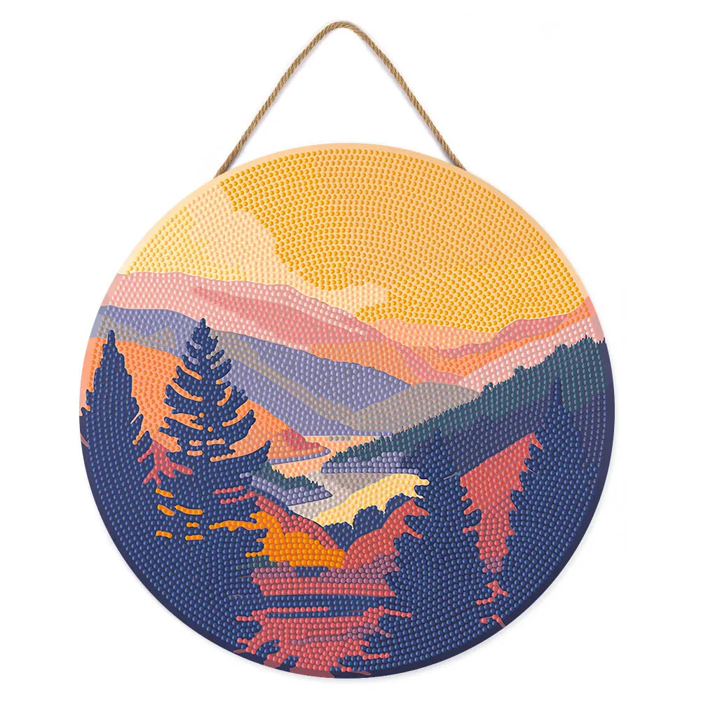 Figured'Art Herfstvallei diamond painting hout 30 cm