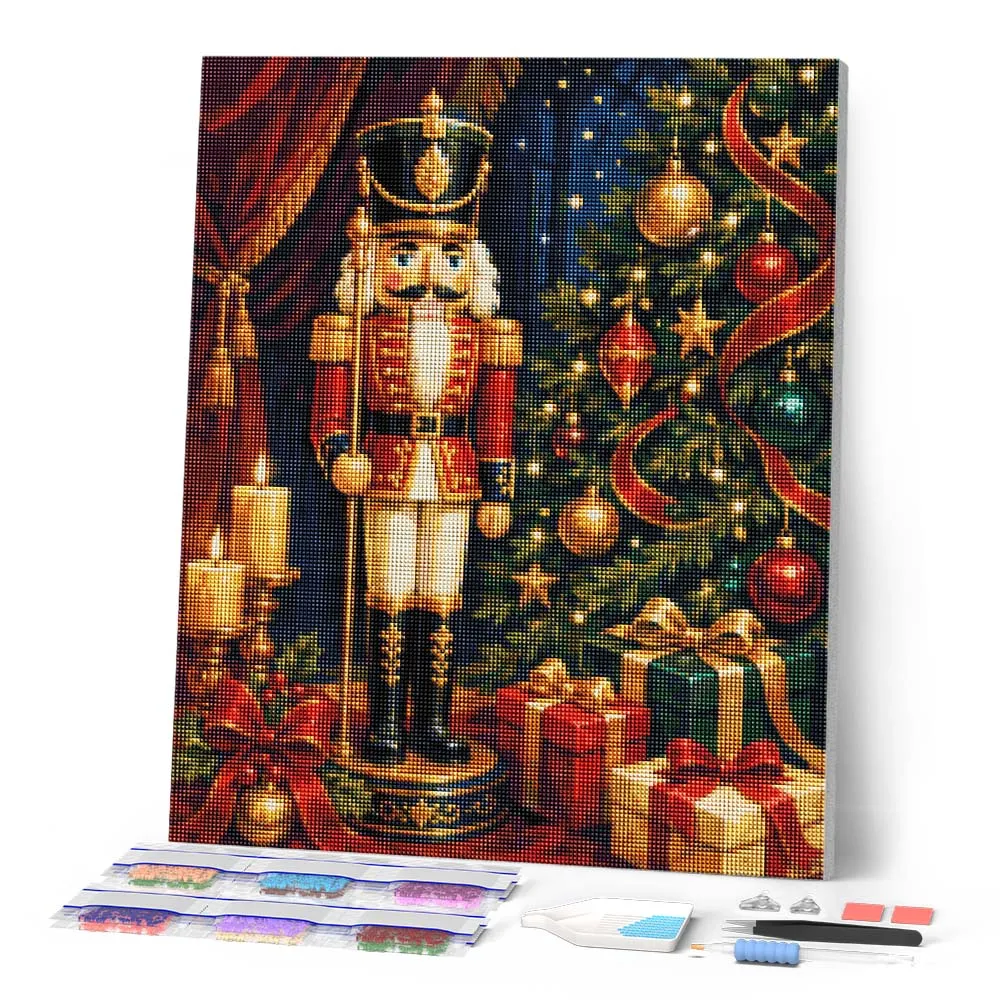 Figured'Art Kerstnotenkraker diamond painting 40x50 cm vierkant